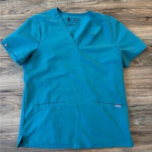 FIGS Teal V-Neck Medical Top